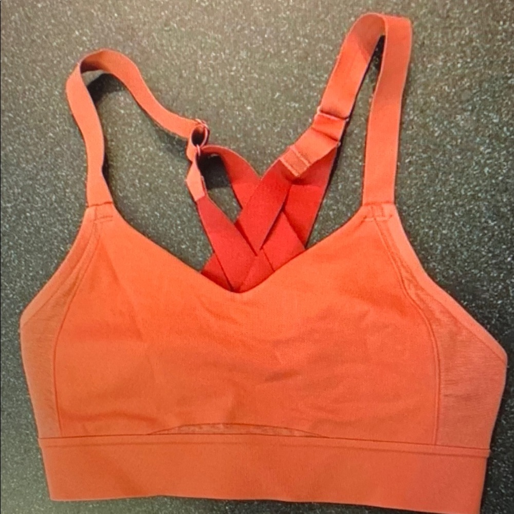 Women's Cross-Back Sports Bra - Coral